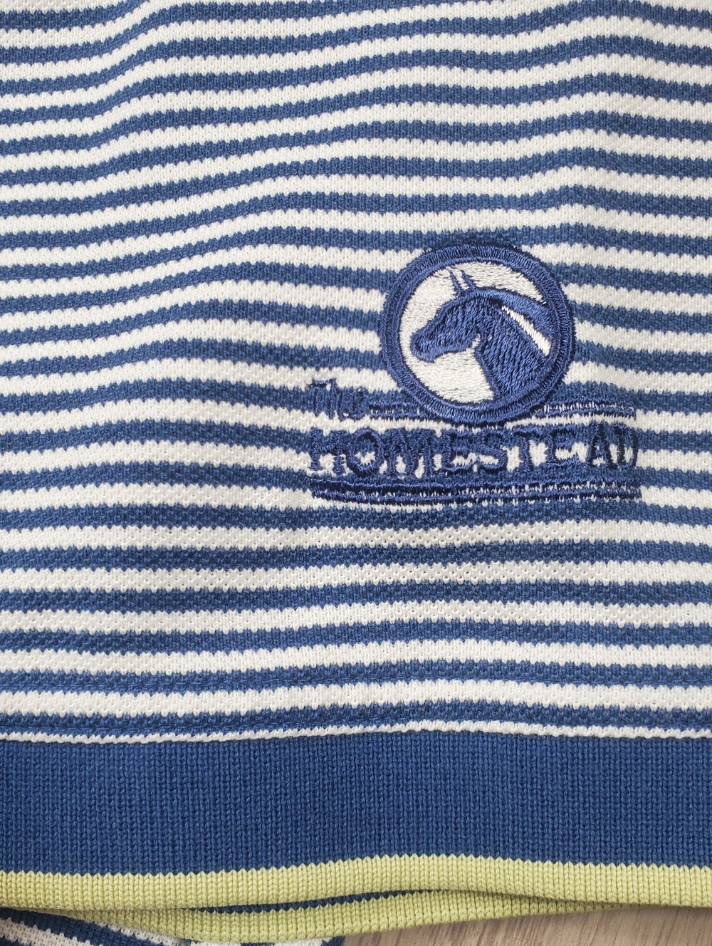 Ashworth 2XL Golf Polo The Homestead Resort Virginia Striped Horse Logo Gray SS - Picture 6 of 11